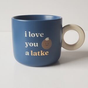 I Love You a Latke Indigo Mug Coffee Tea Collectible